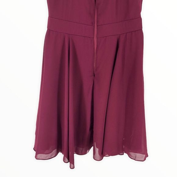 Lulu’s Forevermore Burgundy Skater Dress Halter Neck NWT size Small - Picture 8 of 13